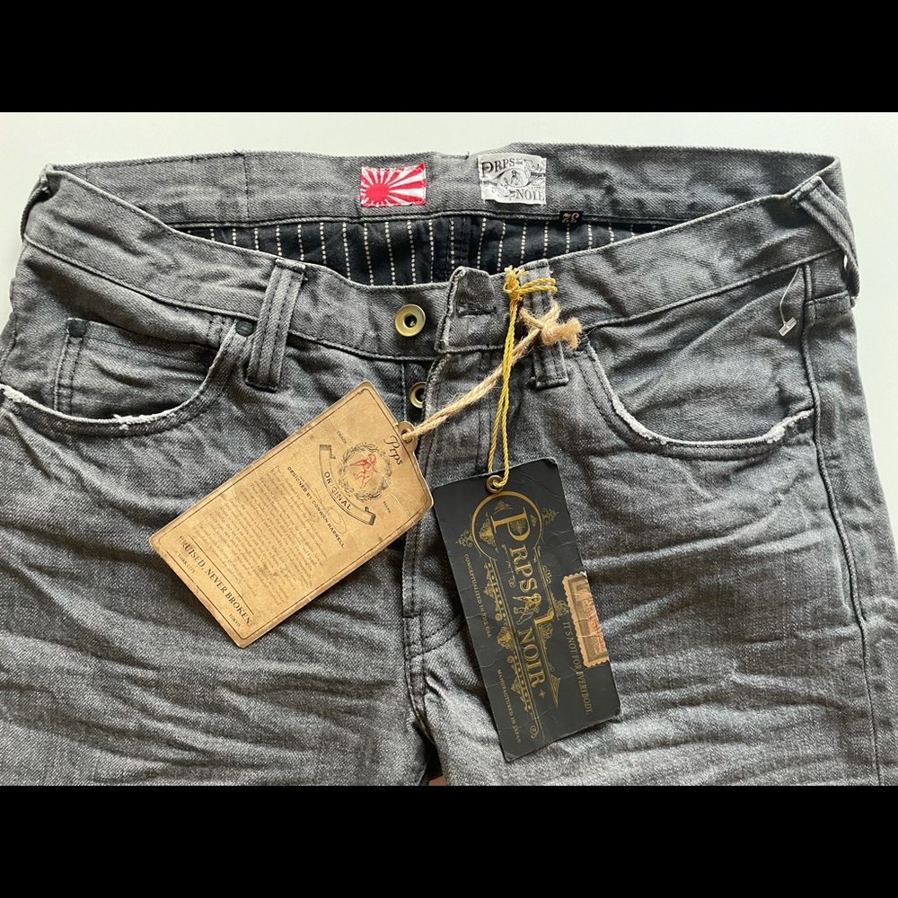 PRPS NOIR Grey Jeans Size 32 Made in Japan